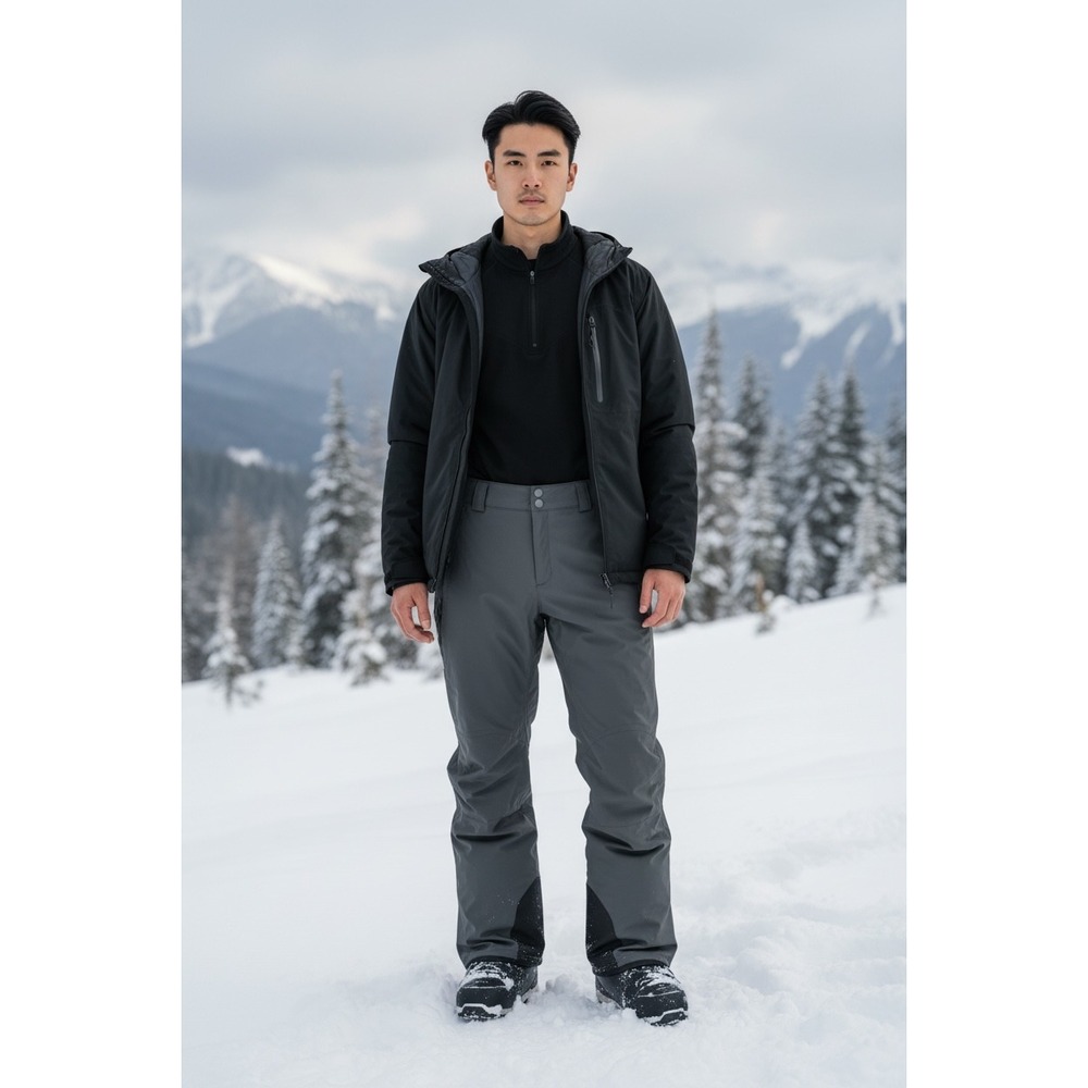 Columbia Mens Gray Insulated Snow Ski Pants Size Small Regular RN 69724